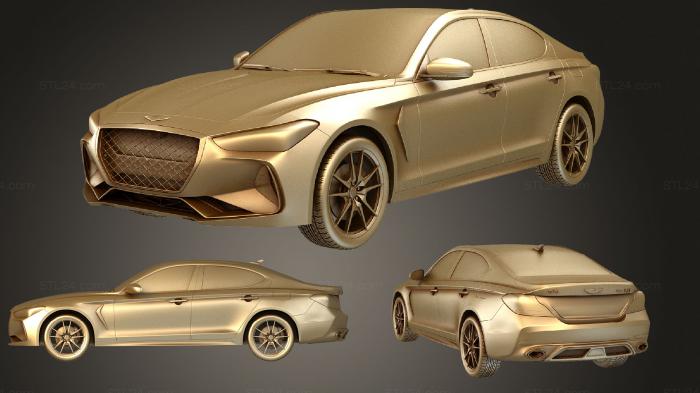 Автомобили и транспорт (Genesis G70 2018, CARS_1719) 3D модель для ЧПУ станка